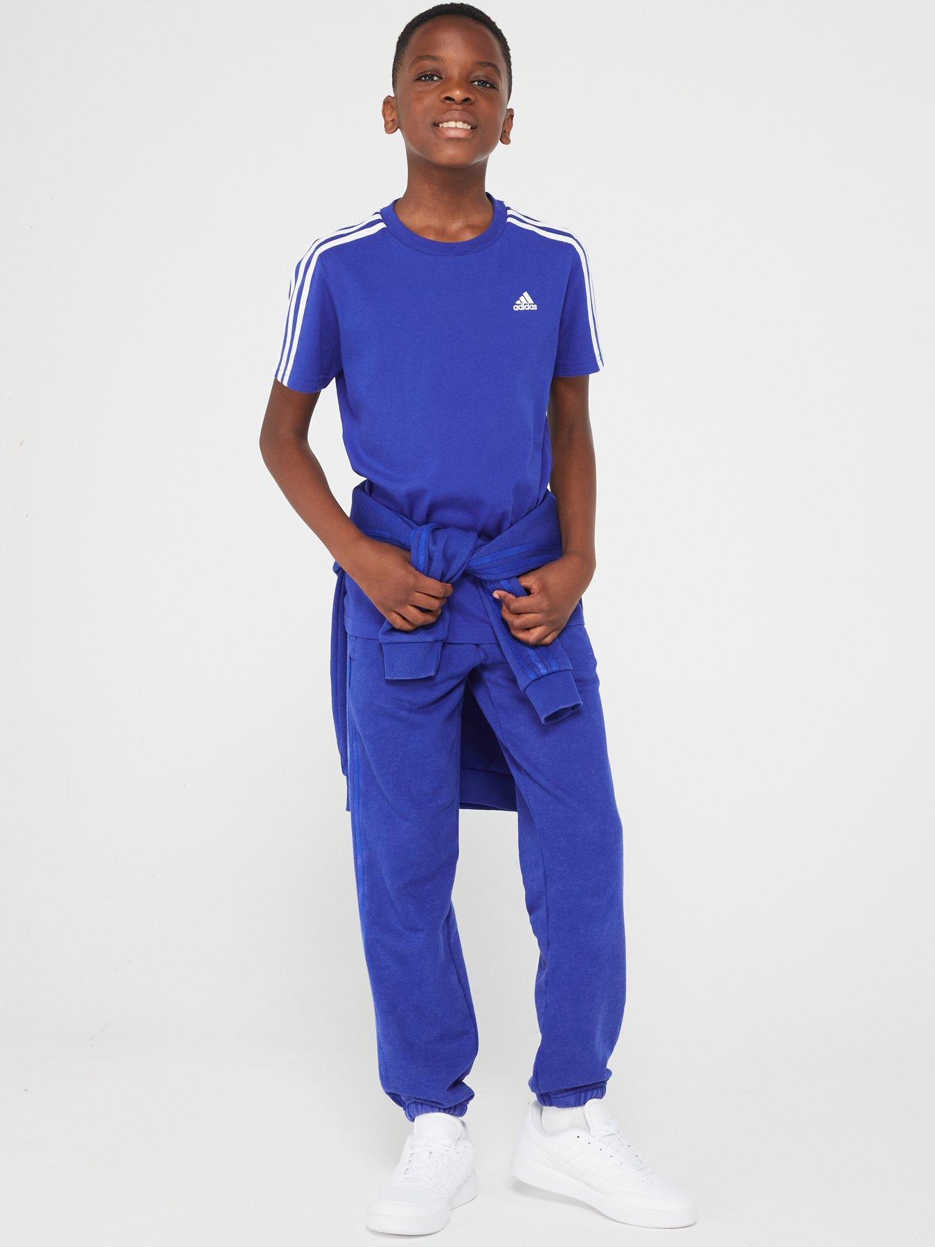 Image 3 of 4 of adidas Sportswear Junior Essentials Short Sleeve T-Shirt &nbsp;- Blue