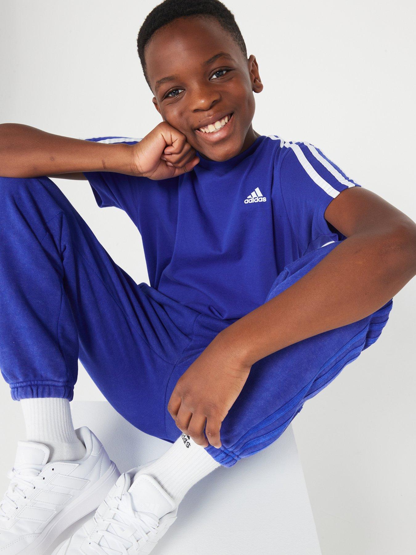 Image 4 of 4 of adidas Sportswear Junior Essentials Short Sleeve T-Shirt &nbsp;- Blue