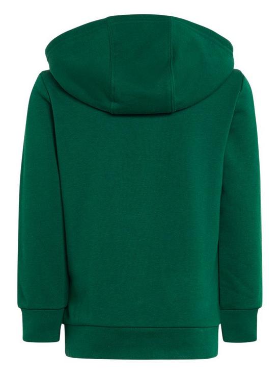 back image of adidas-originals-kids-adicolor-trefoil-hoodie-set-dark-green