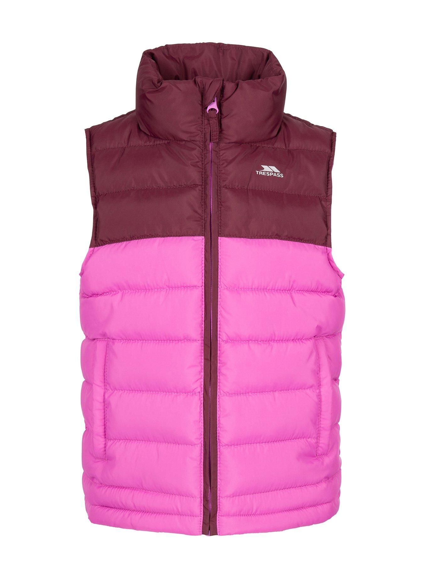 Trespass Girls's Oskar Quilted Gilet - Pink | very.co.uk