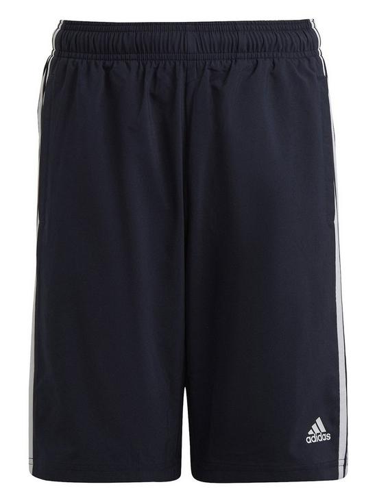 front image of adidas-sportswear-junior-essentials-shorts-navy