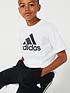  image of adidas-unisex-junior-future-icons-3-stripe-pant-blackwhite