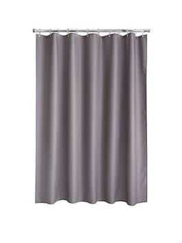 Product photograph of Aqualona Grey Waffle Shower Curtain from very.co.uk