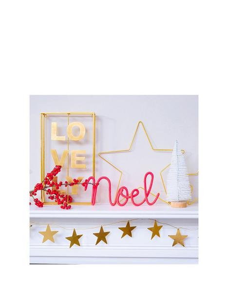 bombay-duck-noel-rope-word-christmas-decoration--nbspneon-coral
