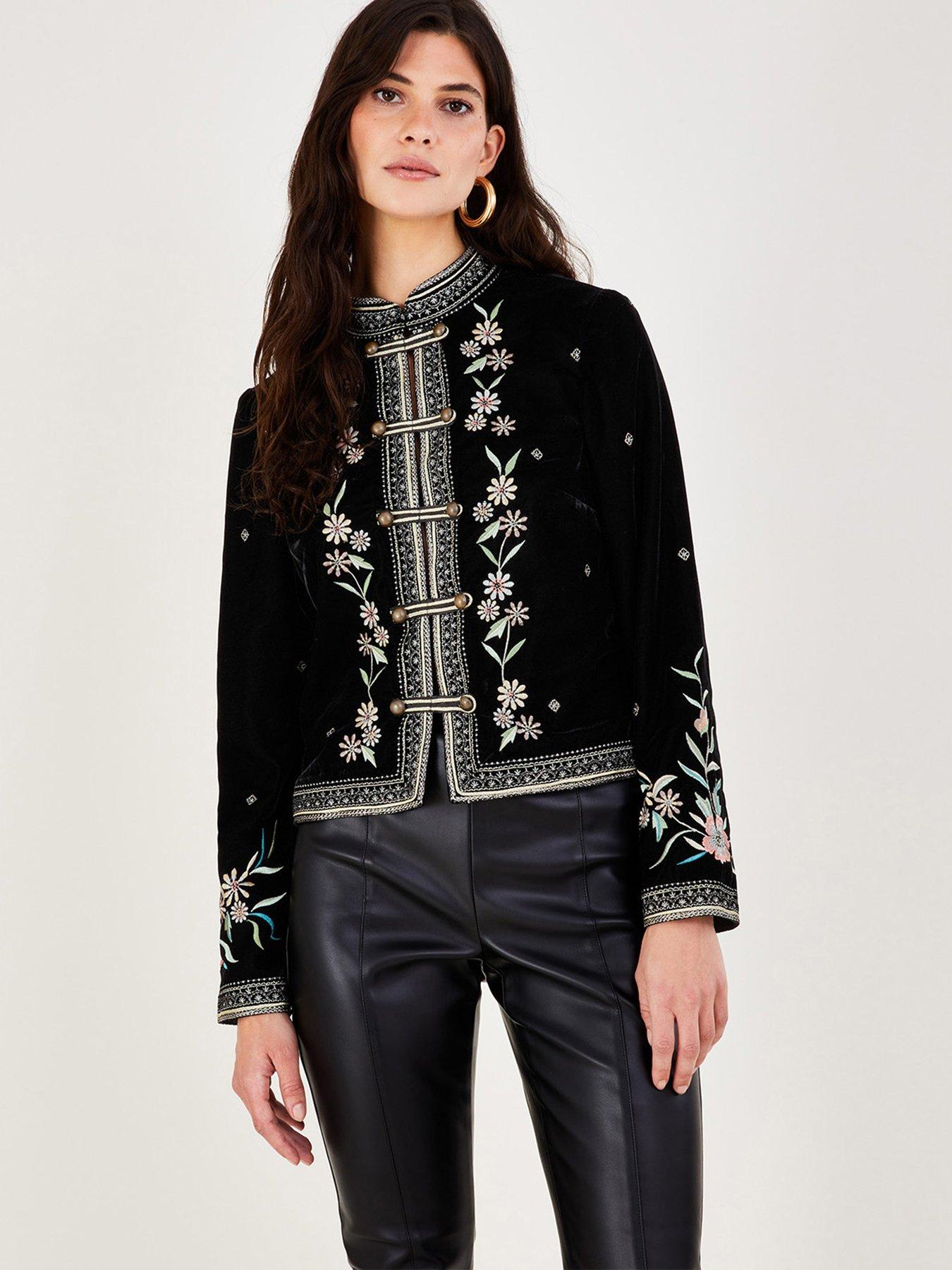 Velvet sale jacket embroidered