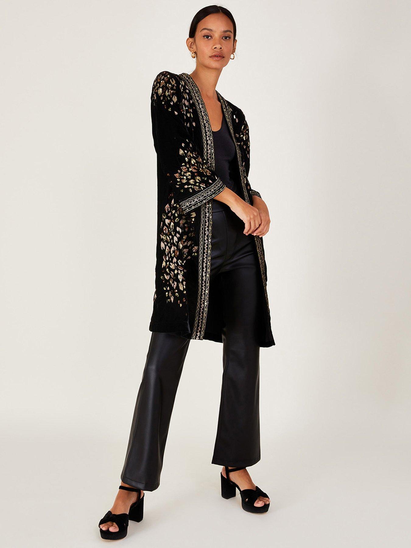 Velvet kimono jacket clearance uk