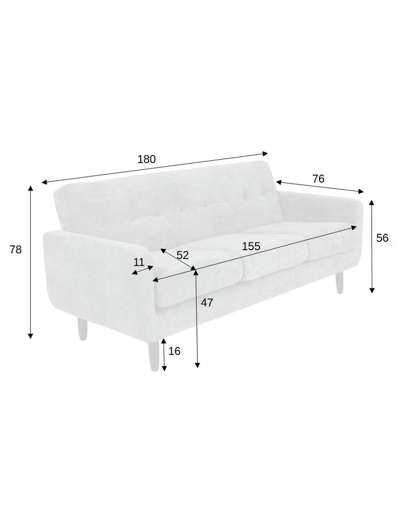 Image 6 of 6 of Everyday Oslo Fabric 3 Seater Sofa&nbsp;- FSC&reg; Certified