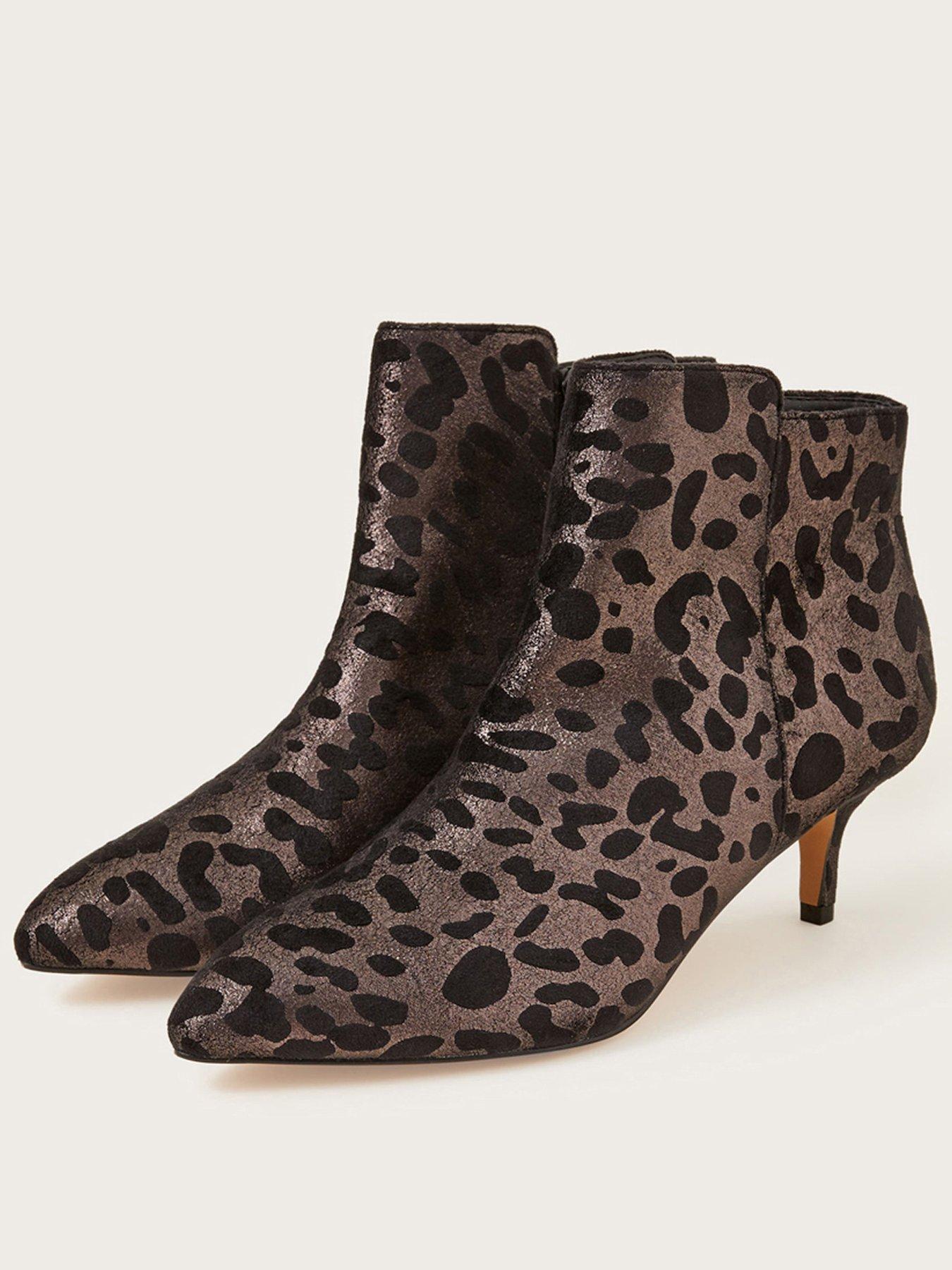 Leopard Ankle Boot Bronze