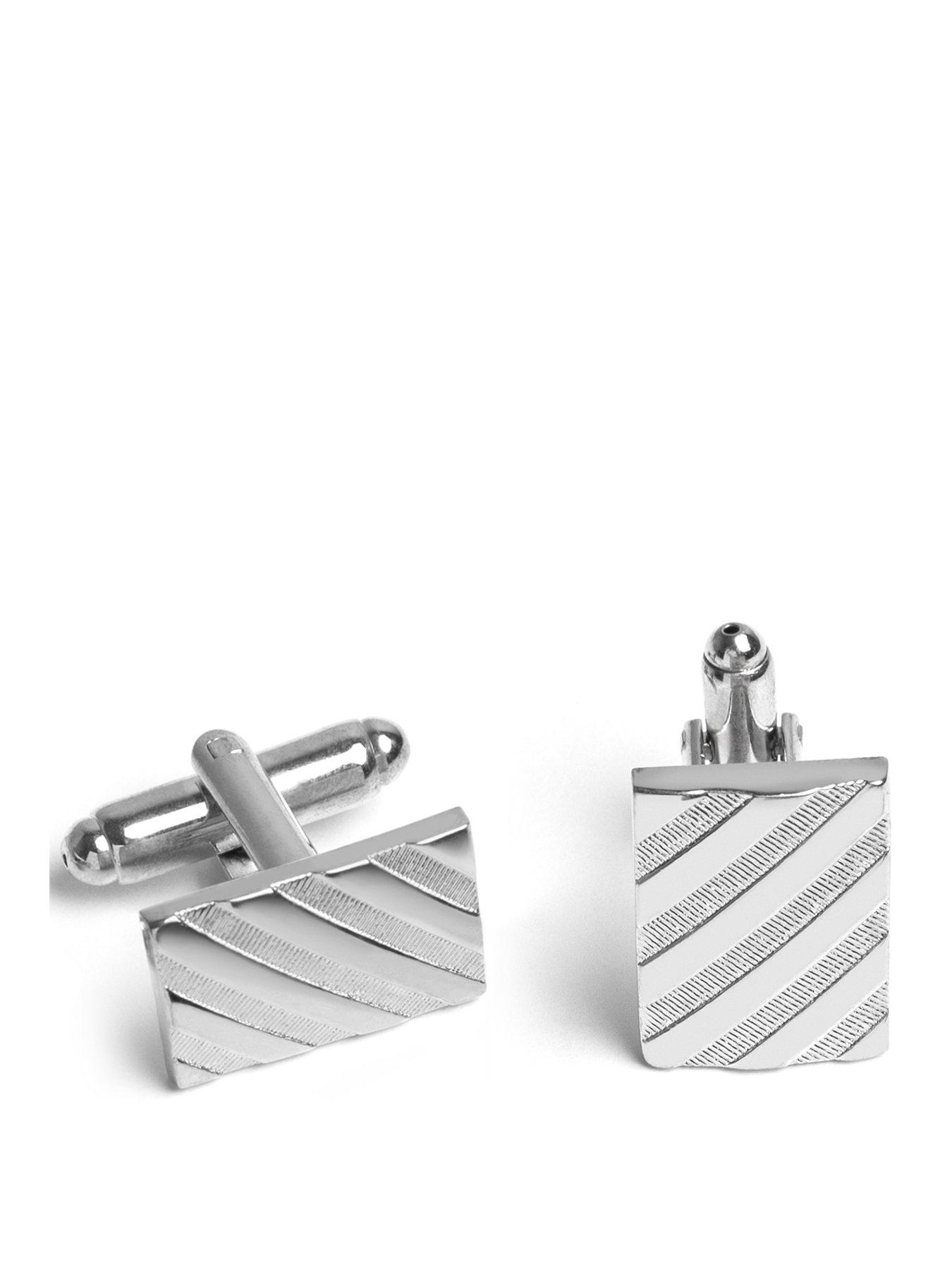 diagonal-patternnbspcufflinks-stainless-steel