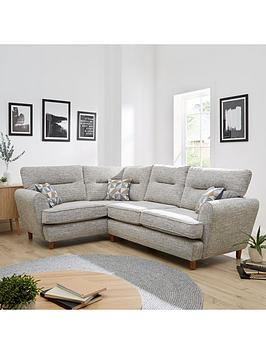 Product photograph of Very Home Lusso Small Left Hand Fabric Chaise Sofa from very.co.uk