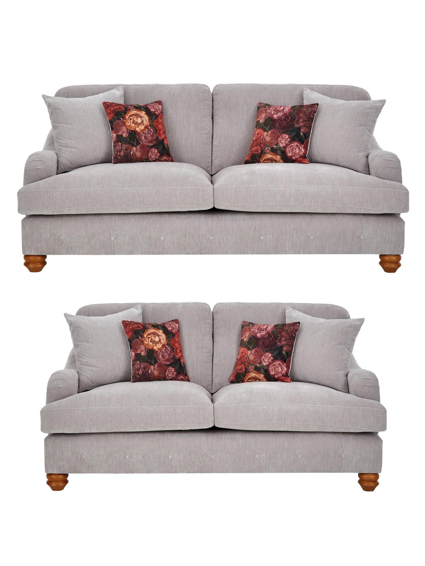 Very Home Millie 3 Seater + 2 Seater Fabric Sofa Set (Buy and SAVE!) - Made to order in the UK