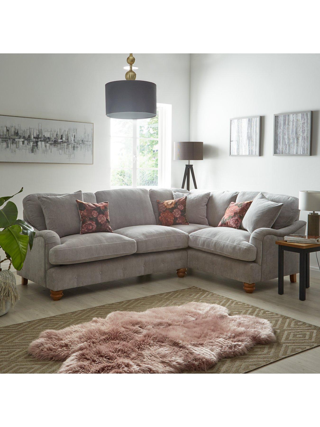 Very Home Millie Small Right Hand Fabric Double Arm Corner Group Sofa - Made to order in the UK