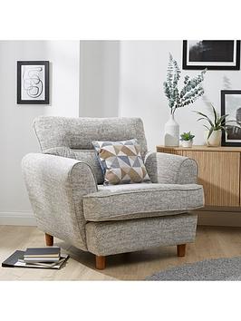 Product photograph of Very Home Lusso Fabric Armchair from very.co.uk