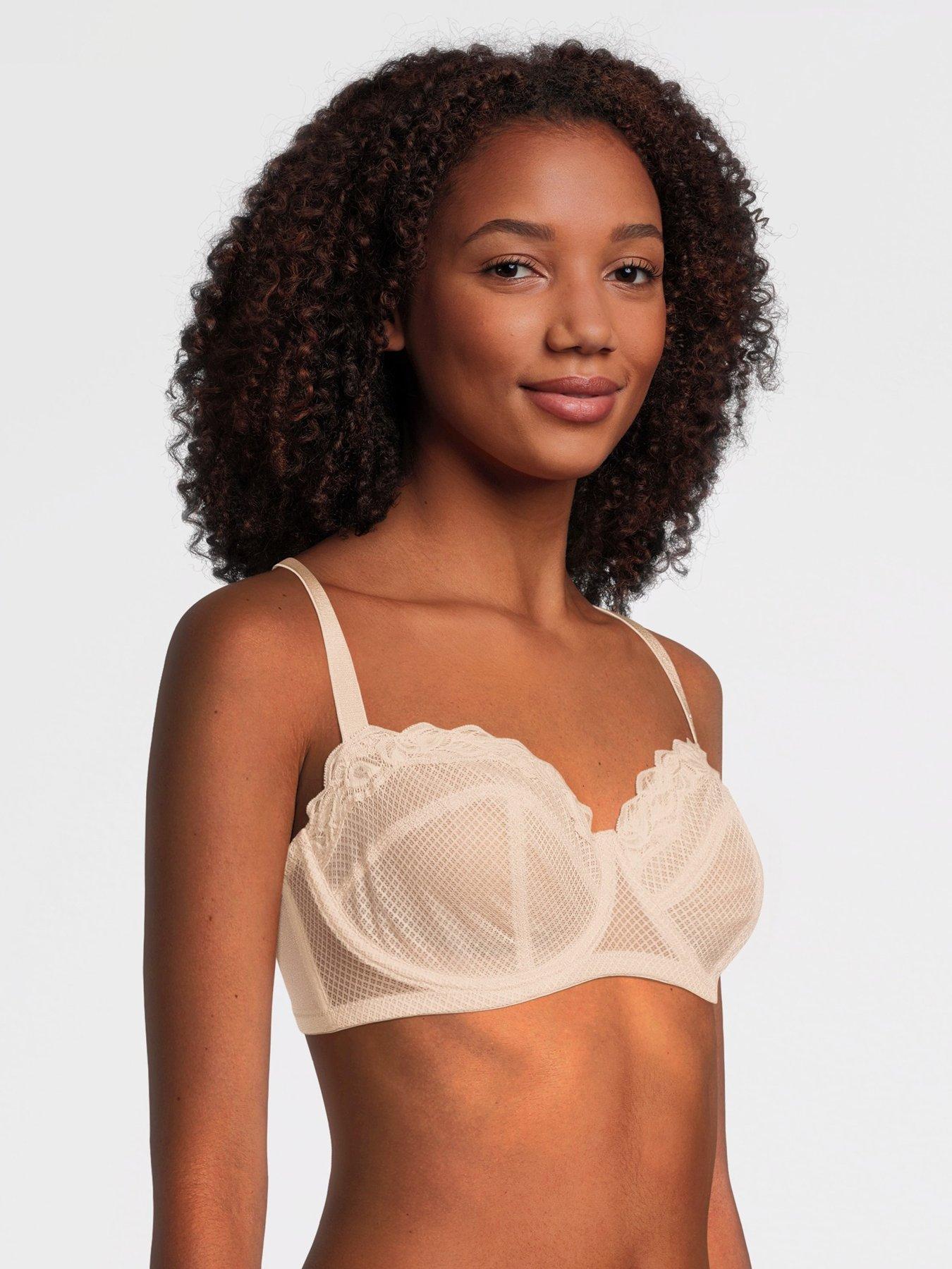 Image 3 of 5 of DORINA Addison 1/2 Cup Convertible Non Padded Wired Bra - Beige