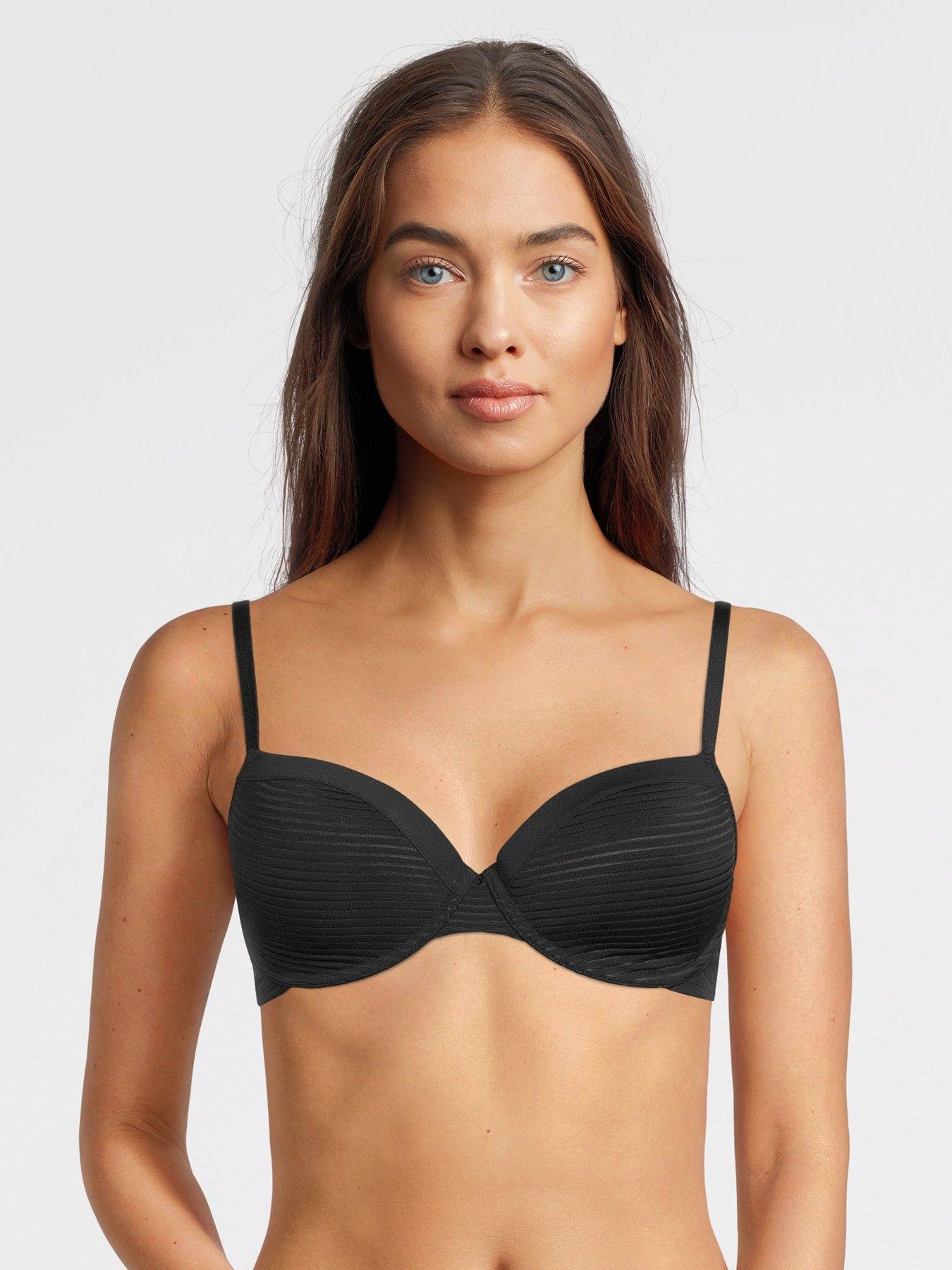 Image 4 of 6 of DORINA 2pk&nbsp;Louise Light Padded Demi Bra - Black/Beige