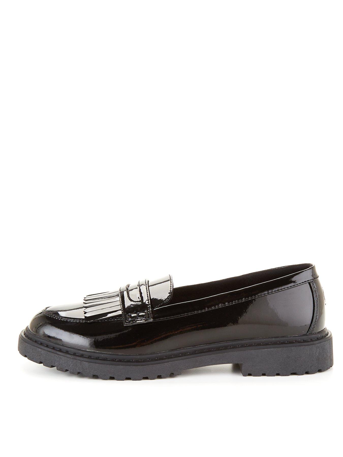 The Very Collection Wide Fit Older Girls Patent Leather Loafer School Shoe