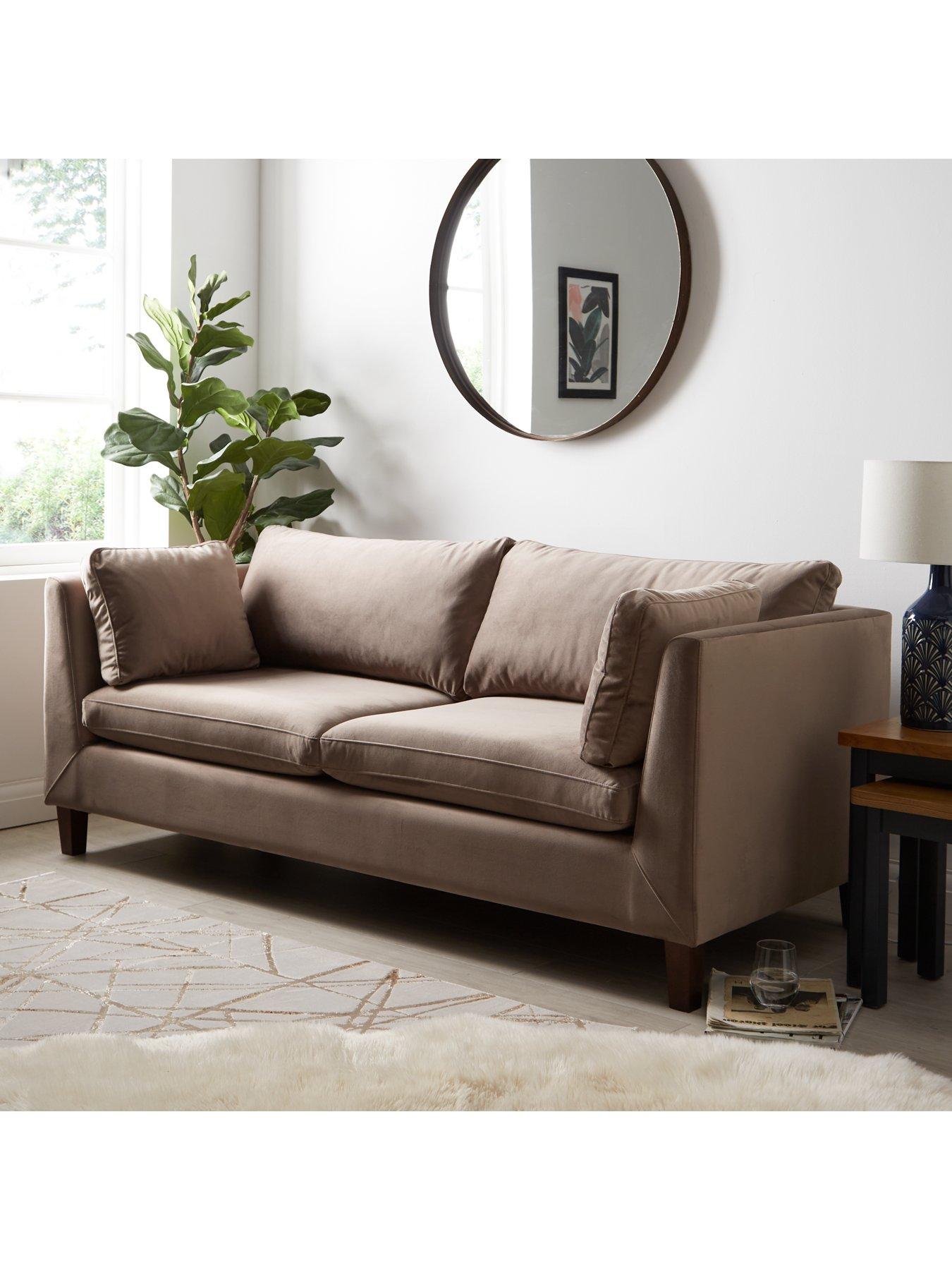 Product photograph of Very Home Stockholm Fabric 3 Seater Sofa from very.co.uk