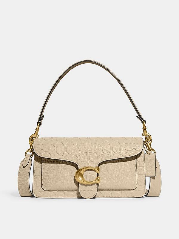 COACH Signature Leather Tabby Shoulder Bag 26 - Ivory 