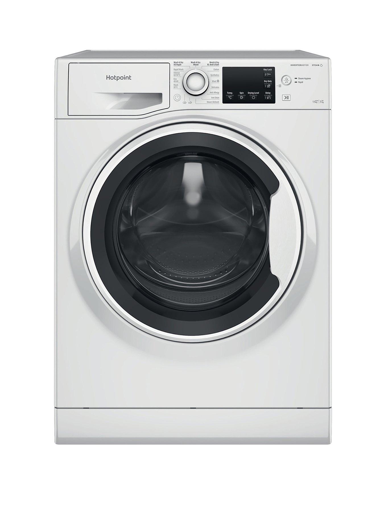 Hotpoint NDB11724WUK 11kg Wash, 7kg Dry, 1600 Spin Freestanding Washer Dryer - White