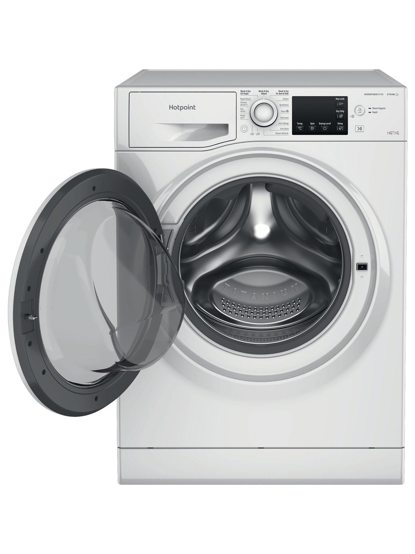 Image 2 of 7 of Hotpoint NDB11724WUK 11kg Wash, 7kg Dry,&nbsp;1600 Spin Freestanding Washer Dryer - White