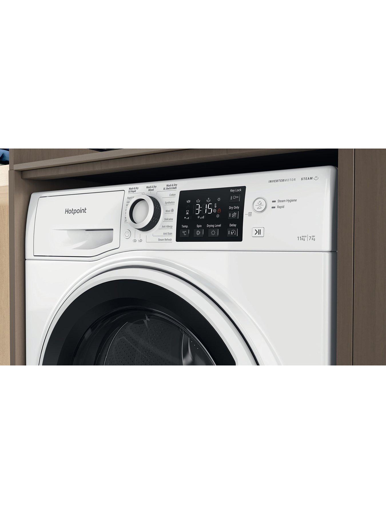 Image 5 of 7 of Hotpoint NDB11724WUK 11kg Wash, 7kg Dry,&nbsp;1600 Spin Freestanding Washer Dryer - White
