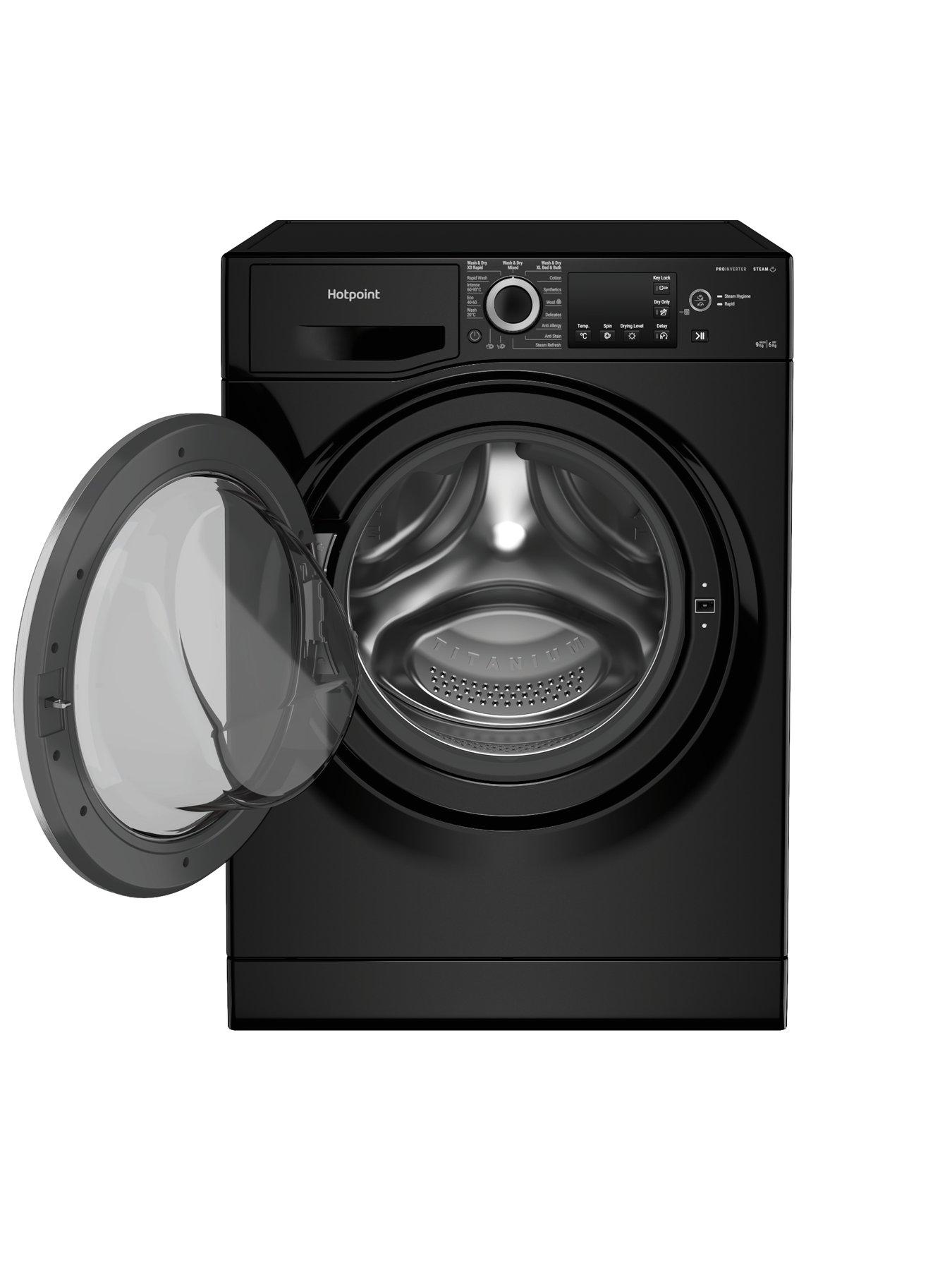 Image 2 of 7 of Hotpoint NDB9635BSUK D|B 9+6KG 1400rpm Washer-Dryer - Black &amp; Silver
