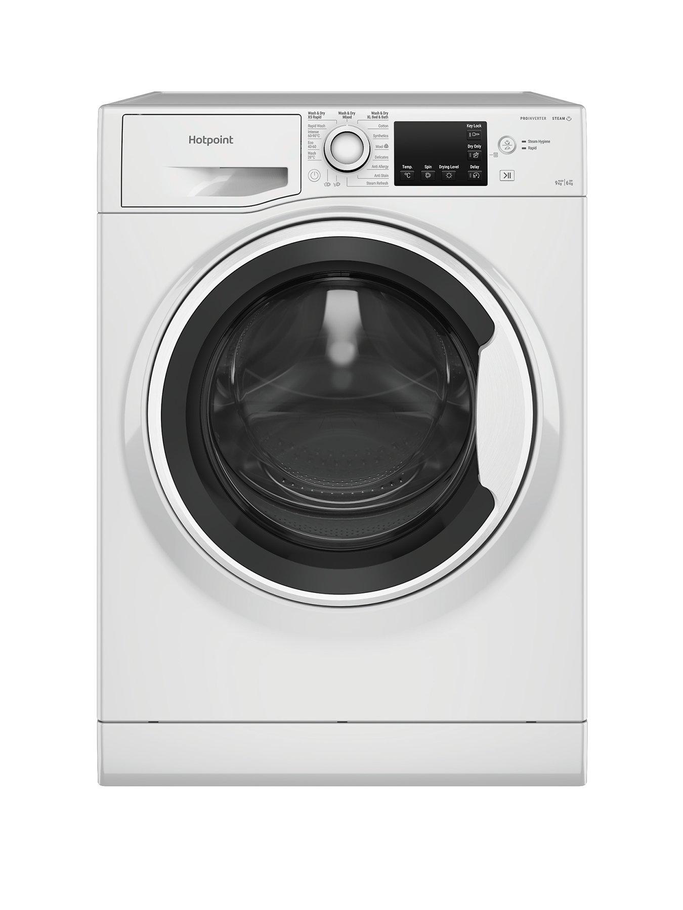 Product photograph of Hotpoint Ndb9635wuk D B 9 6kg 1400 Rpm Washer-dryers - White from very.co.uk