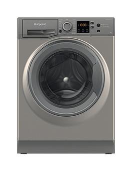 Product photograph of Hotpoint Nswm945cggukn 9kg Load 1400rpm Spin Washing Machine - Graphite from very.co.uk