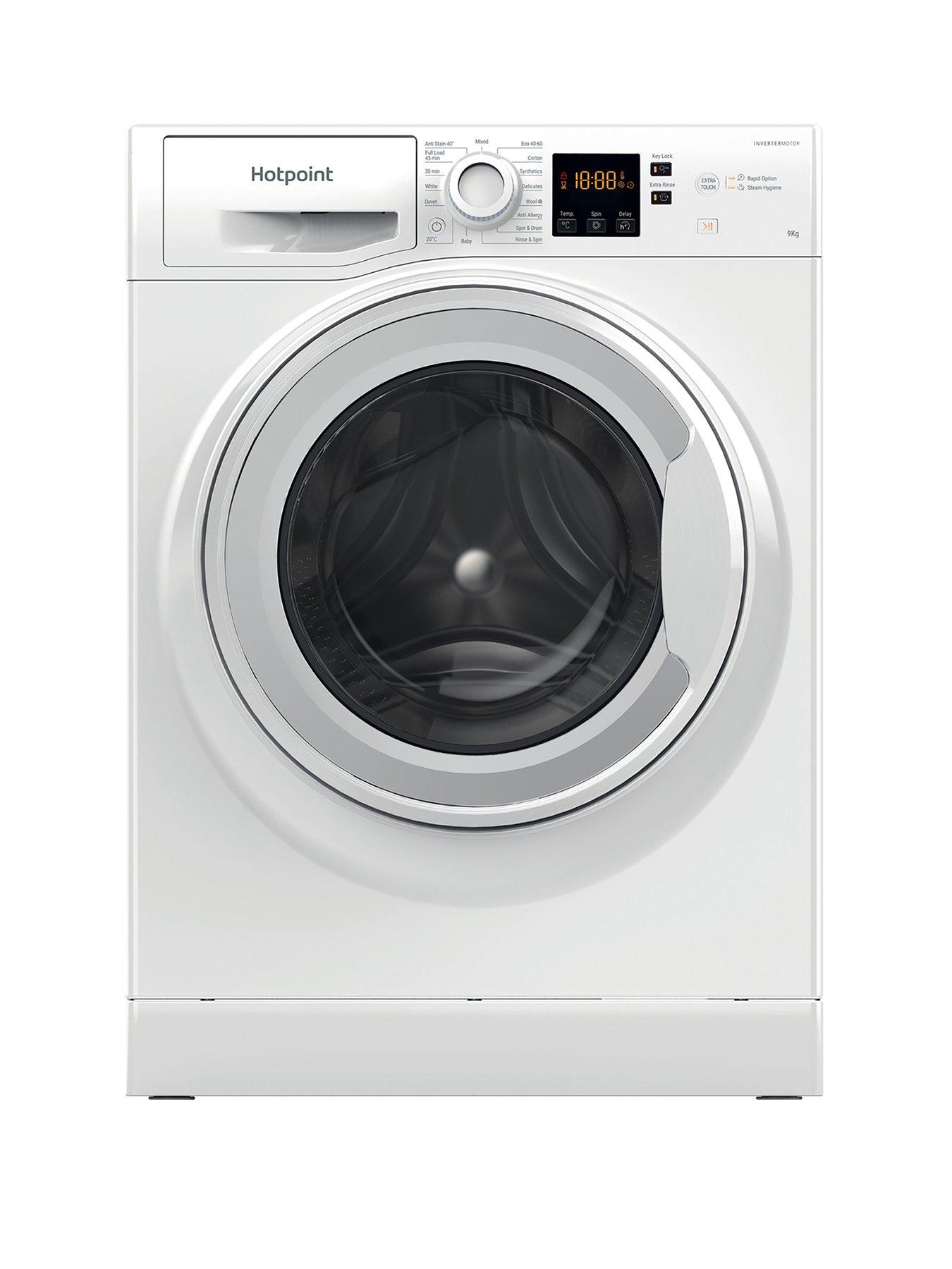 Product photograph of Hotpoint Nswm965cwukn 9kg Load 1600rpm Spin Washing Machine - White from very.co.uk
