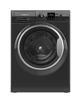 Hotpoint Nswm1045Cbsukn 10Kg Load 1400Rpm Spin Washing Machine - Black