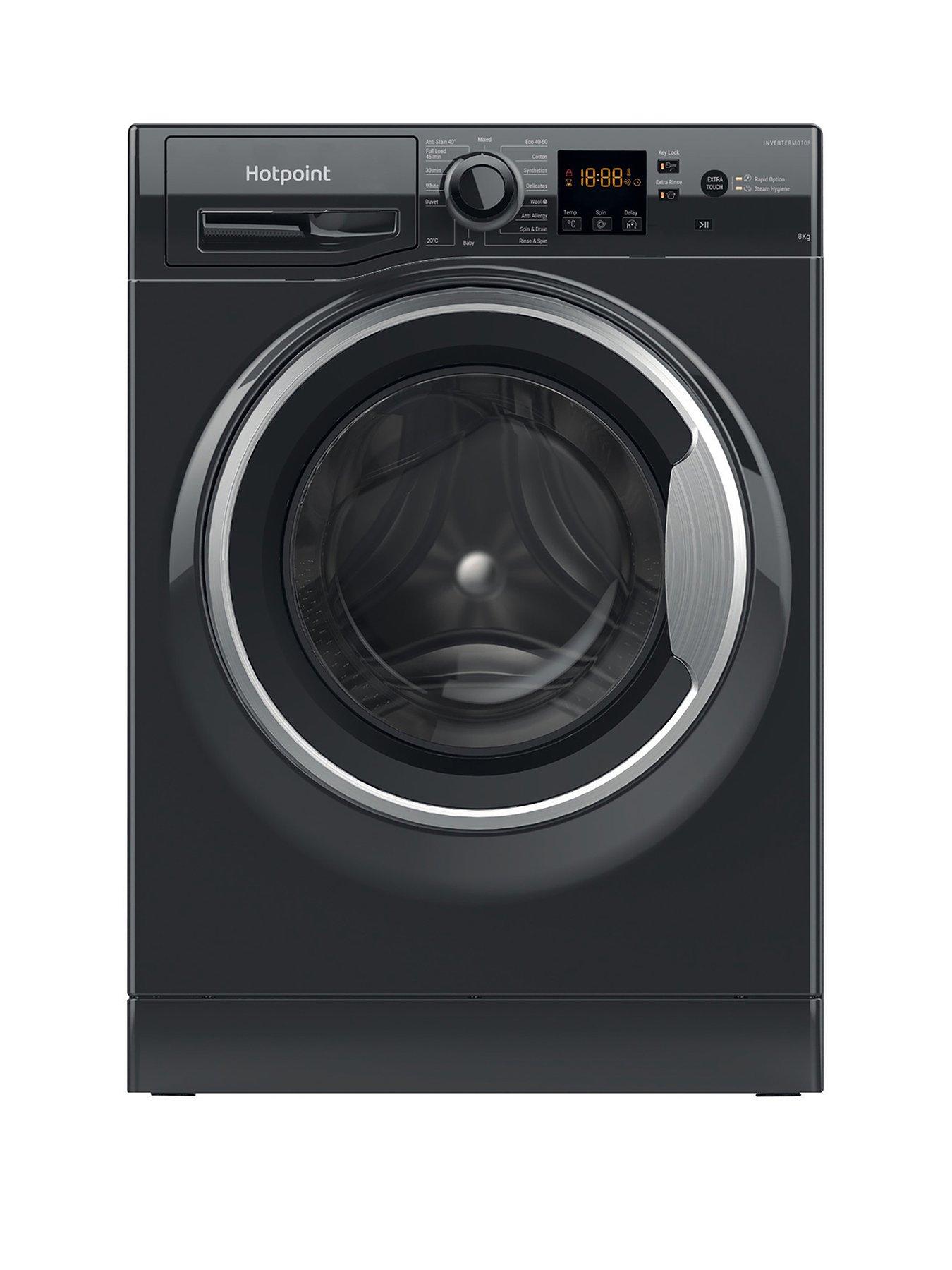 undefined NSWM864CBSUKN 8kg Load, 1600rpm Spin Washing Machine - Black