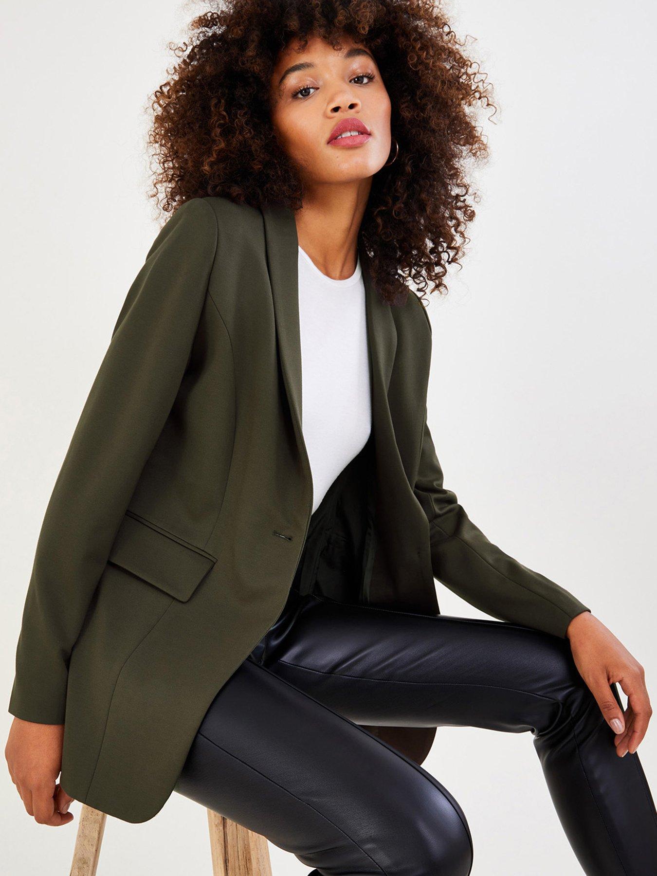 Khaki blazer hotsell womens uk