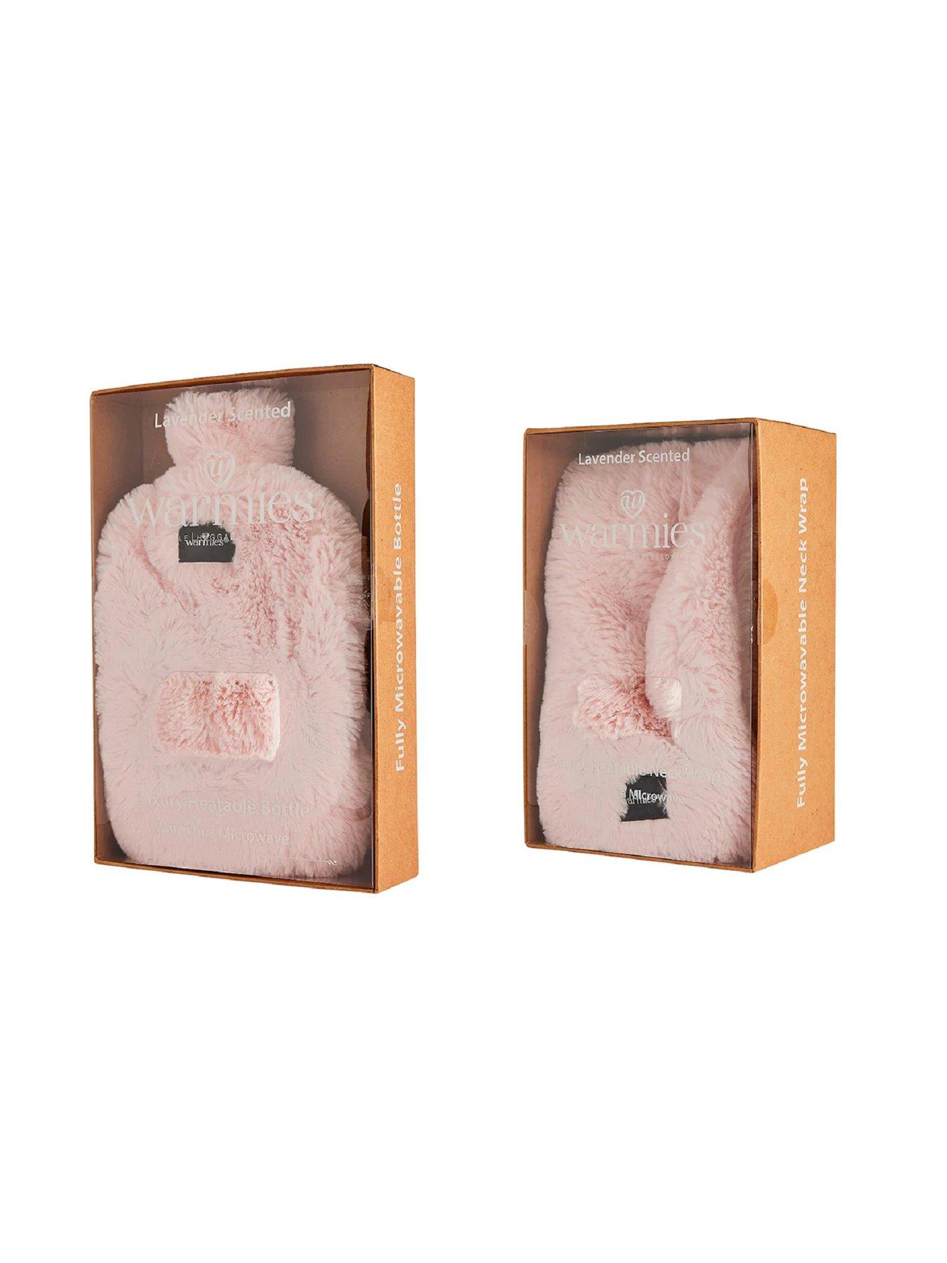 Warmies Fully heatable Luxury Bottle & Neck wrap Blossom Pink very