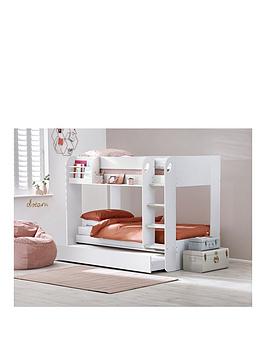 Product photograph of Julian Bowen Mars Bunk And Pull Out Underbed - White from very.co.uk