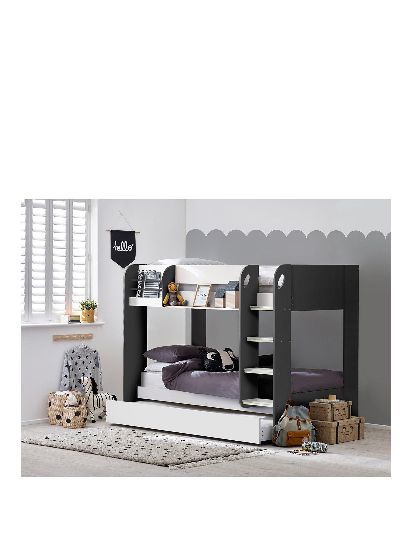 Image 1 of 5 of Julian Bowen Mars Bunk and Pull Out&nbsp;Underbed - Charcoal/White