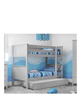 Product photograph of Julian Bowen Maine Bunk Bed - Dove Grey from very.co.uk