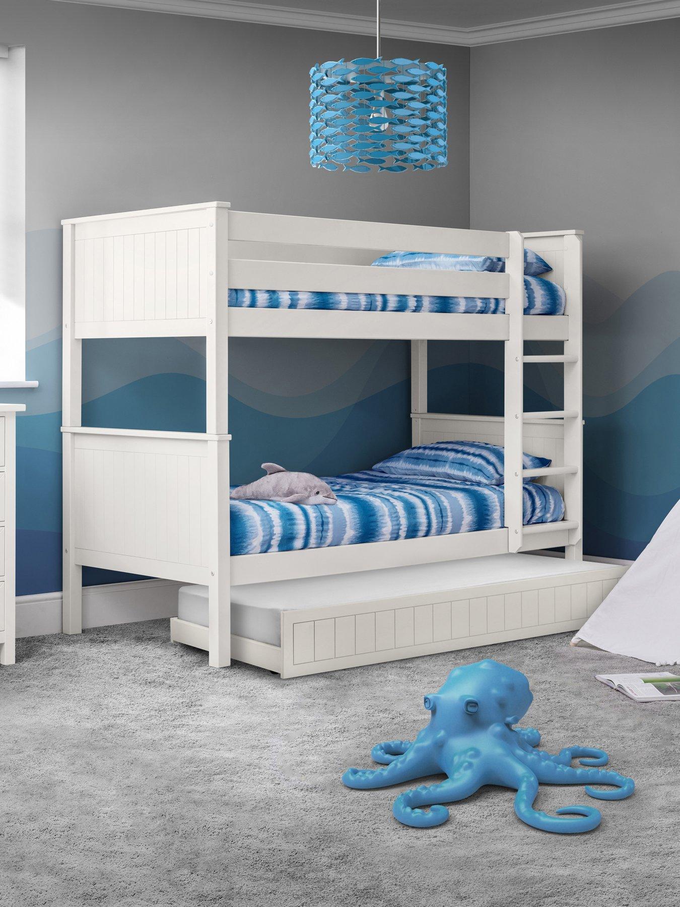 Product photograph of Julian Bowen Maine Bunk Bed - Surf White from very.co.uk