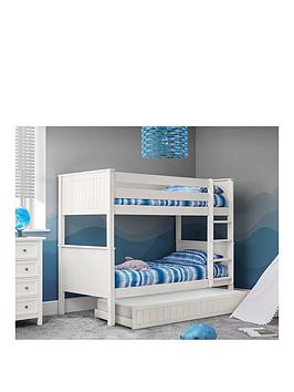 Product photograph of Julian Bowen Maine Bunk Bed - Surf White from very.co.uk