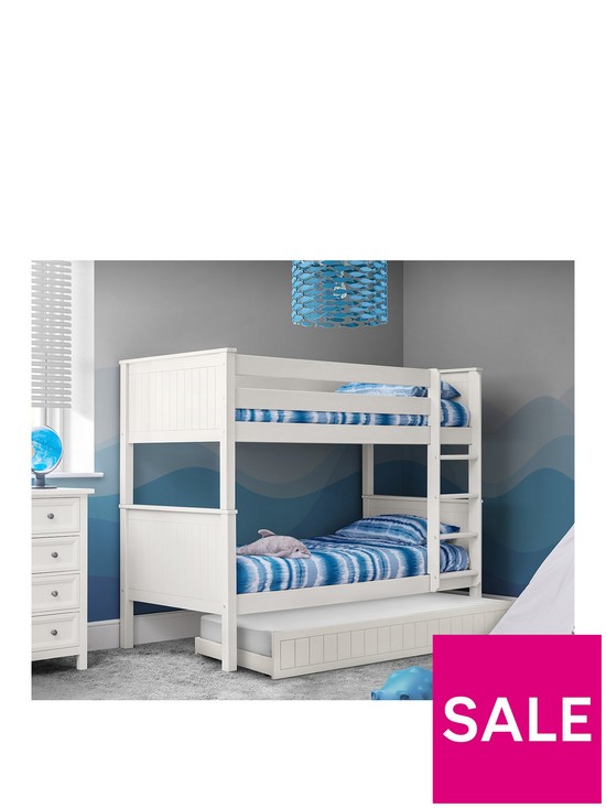 front image of julian-bowen-maine-bunk-bed-surf-white