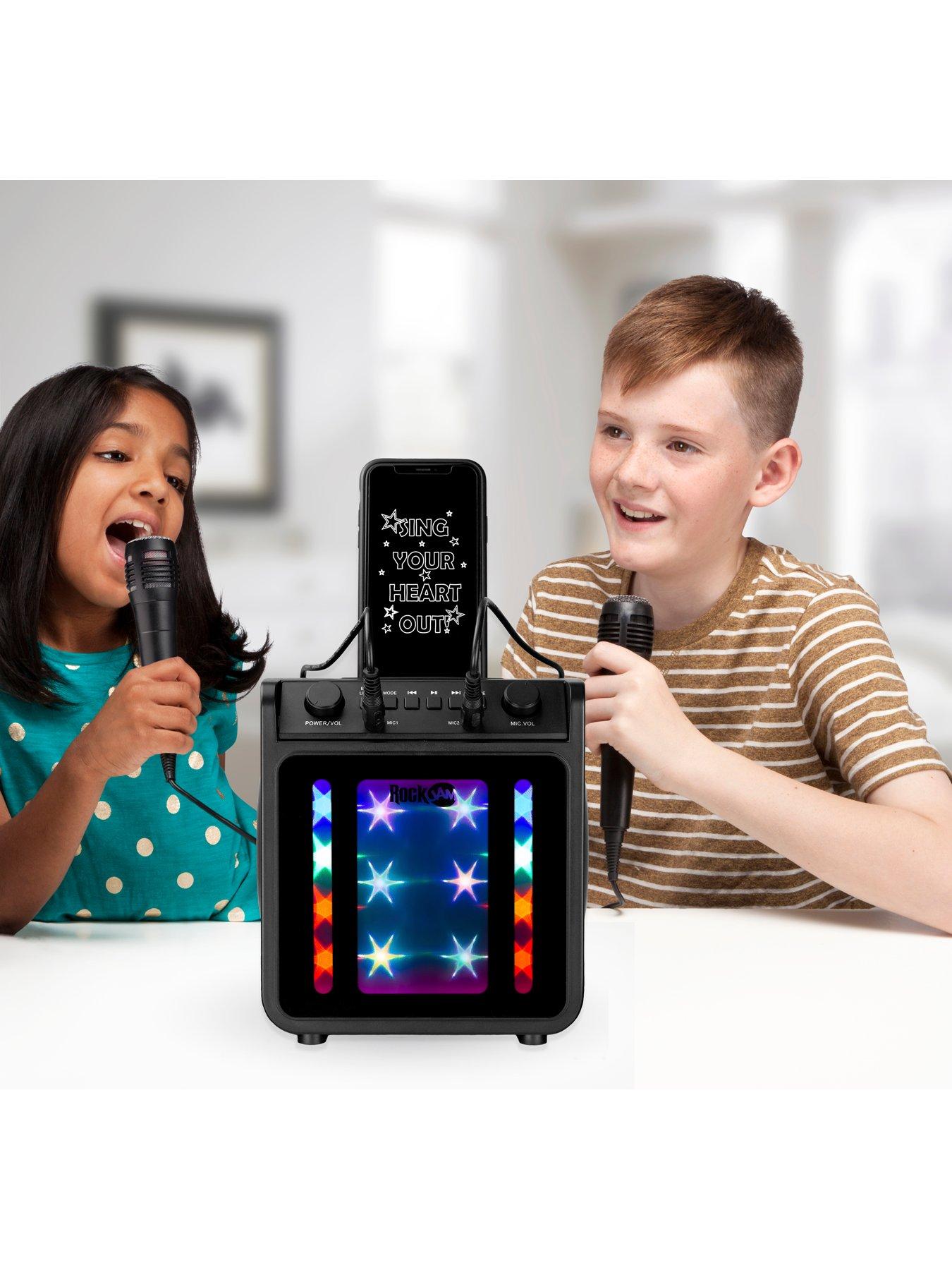 RockJam 10Watt Rechargeable Bluetooth Karaoke Machine with Two