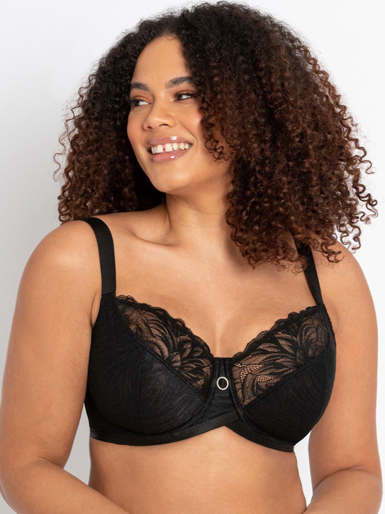 Marks and Spencer Women's 2 Pack Lace Trim Padded T-Shirt Bras, Black Mix,  30F at  Women's Clothing store