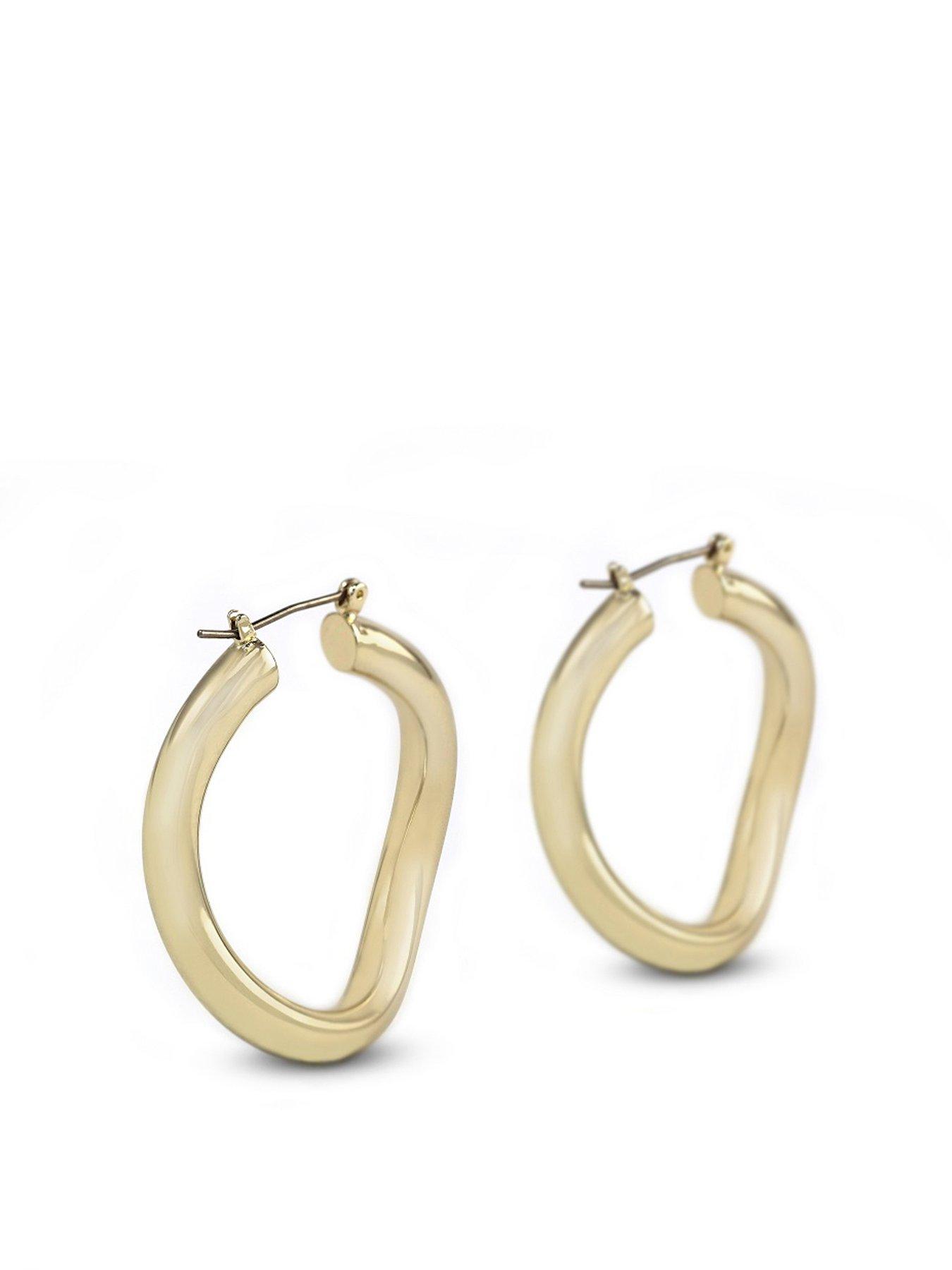 Product photograph of Buckley London Aria Wave Hoop Earrings from very.co.uk