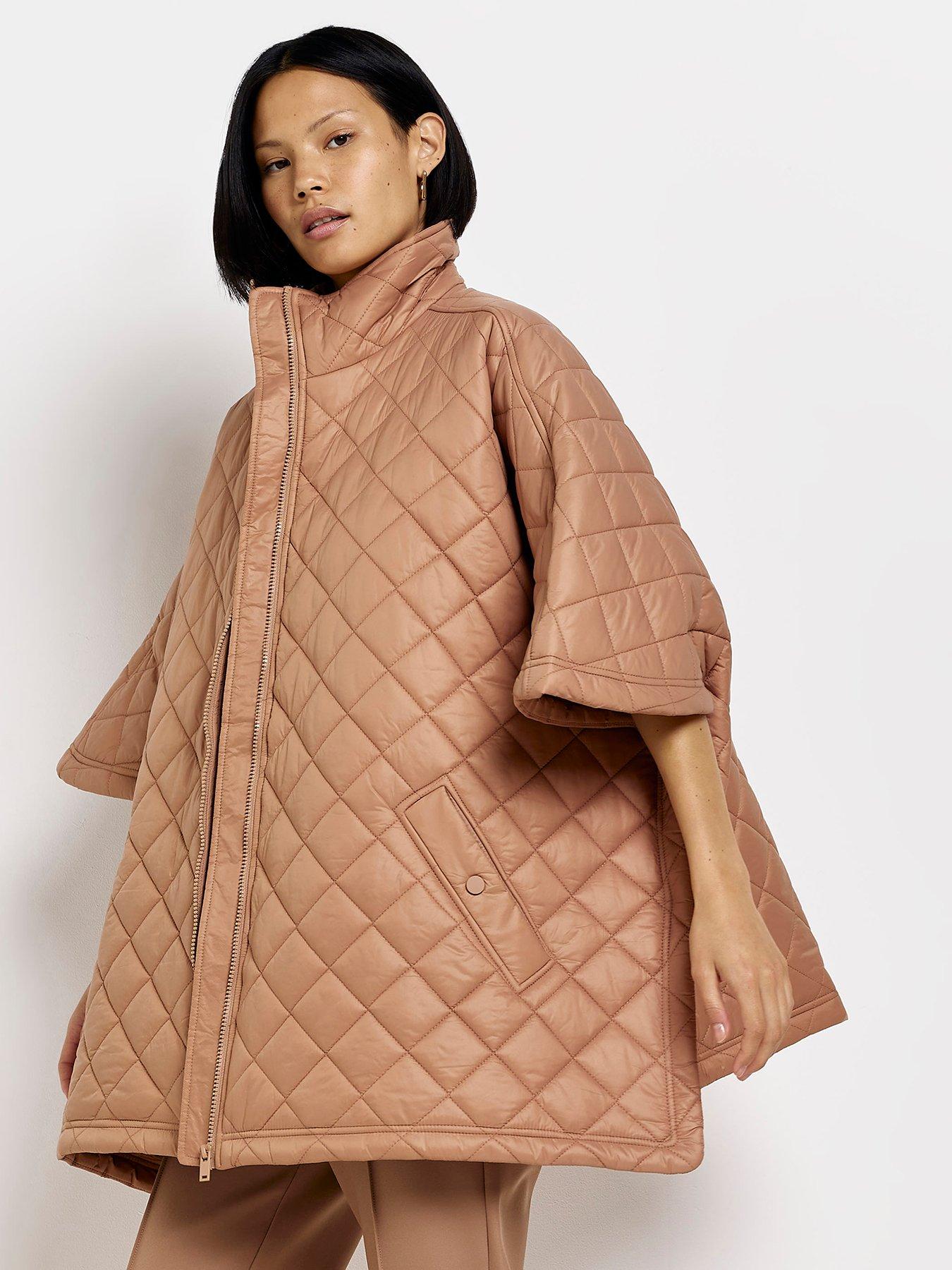 NoName Cape and poncho discount 81% WOMEN FASHION Coats Basic Brown Single 