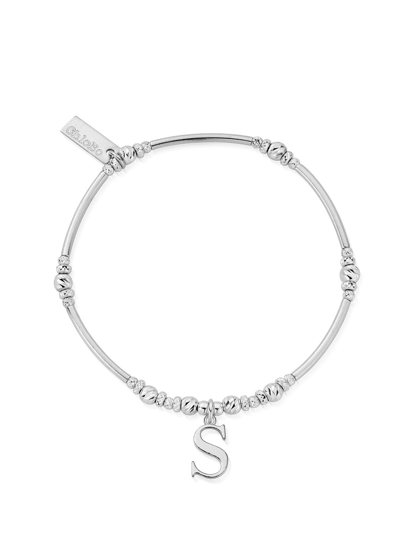 ChloBo Silver Iconic Initial Bracelet