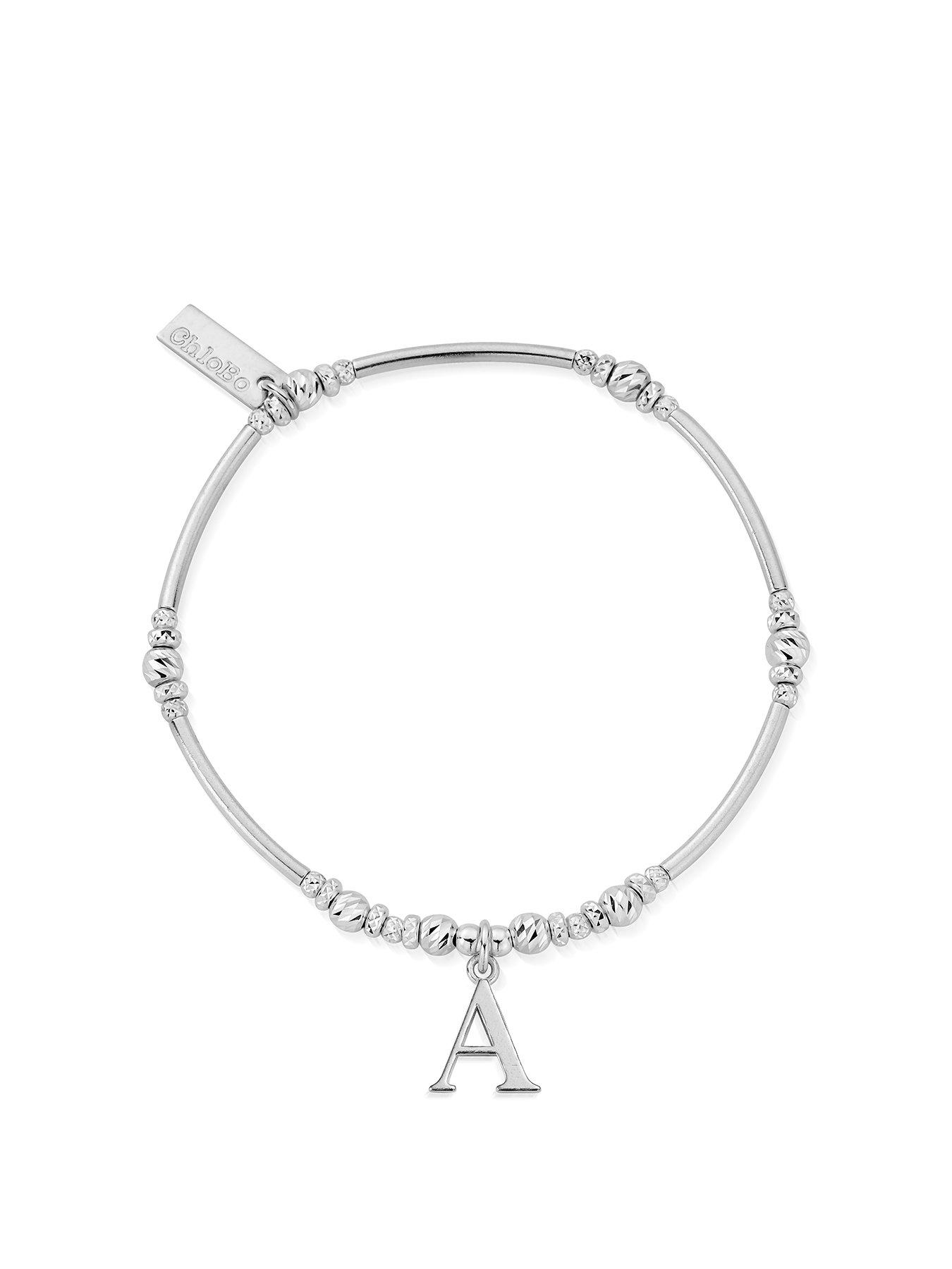 ChloBo Silver Iconic Initial Bracelet