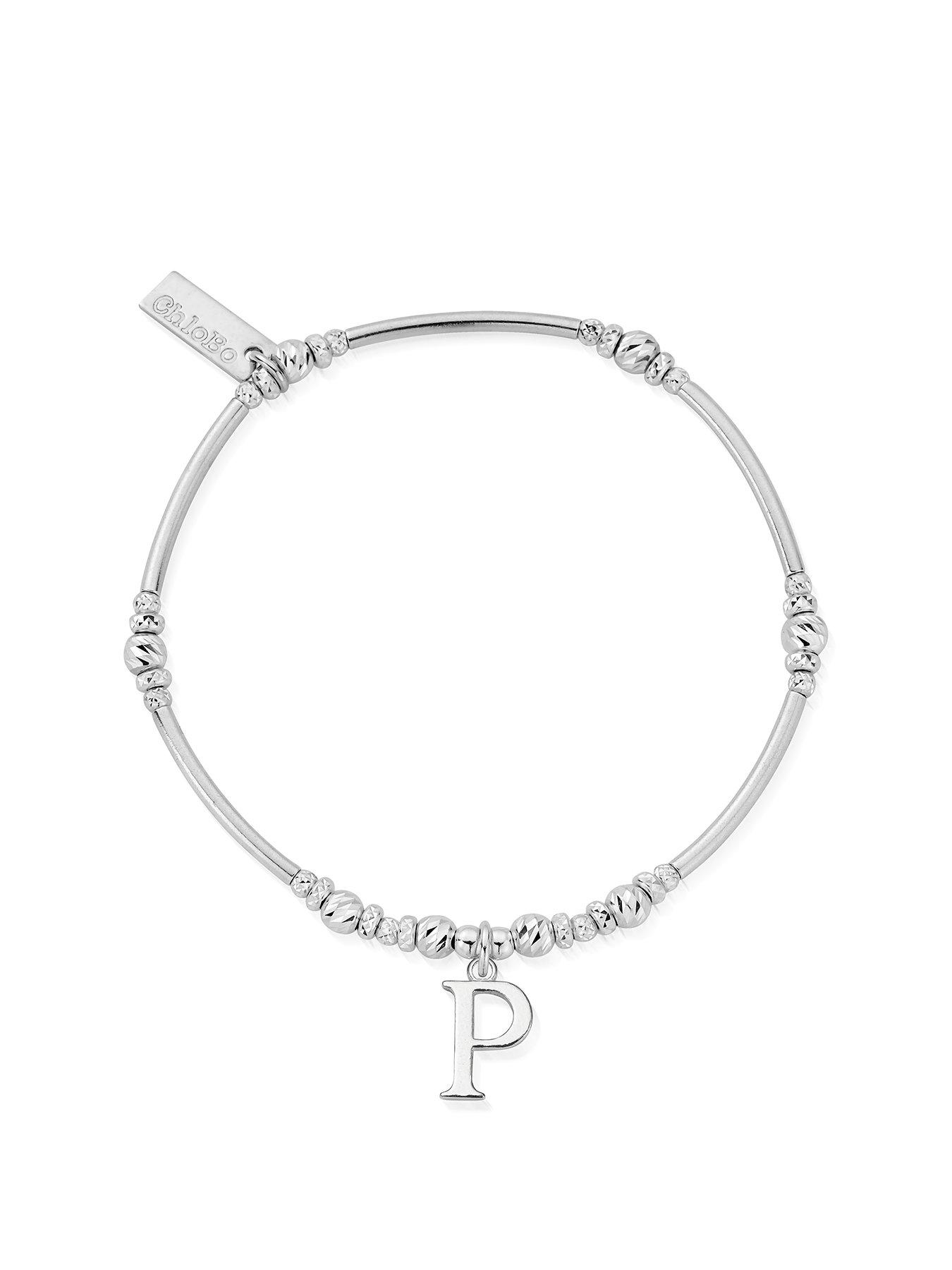 ChloBo Silver Iconic Initial Bracelet