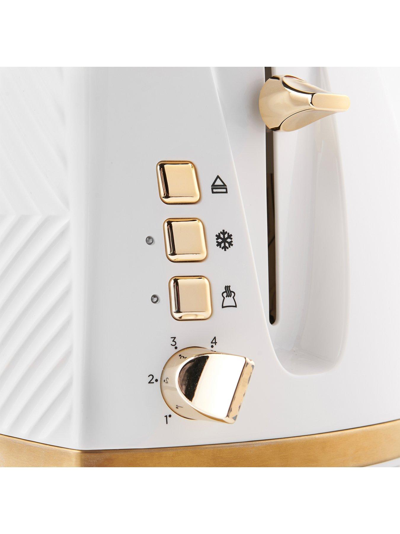 Russell Hobbs Groove Kettle Toaster Bundle White Very