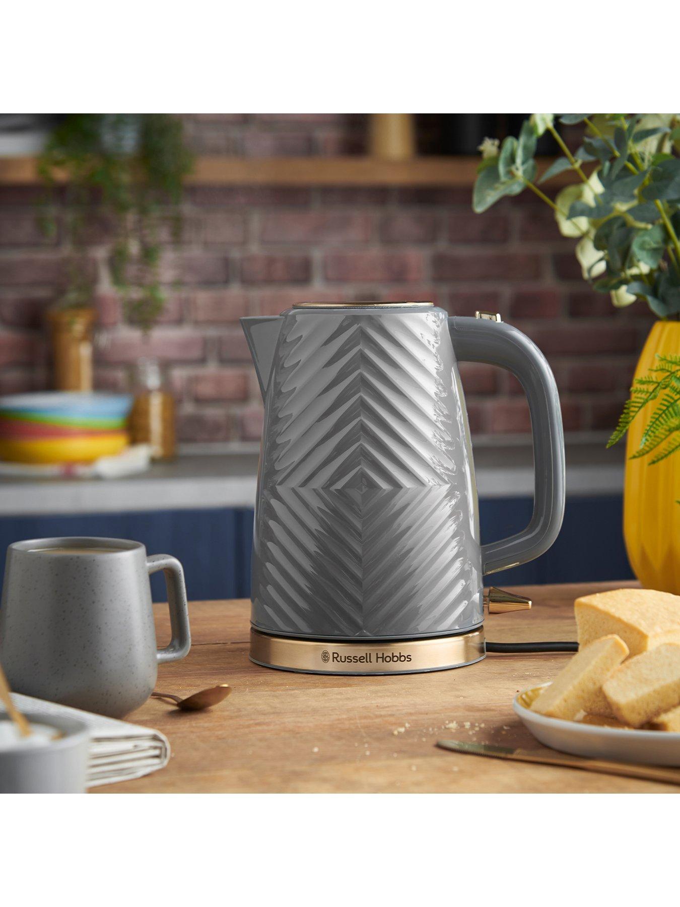 Russell Hobbs Groove Kettle Toaster Bundle Grey Very