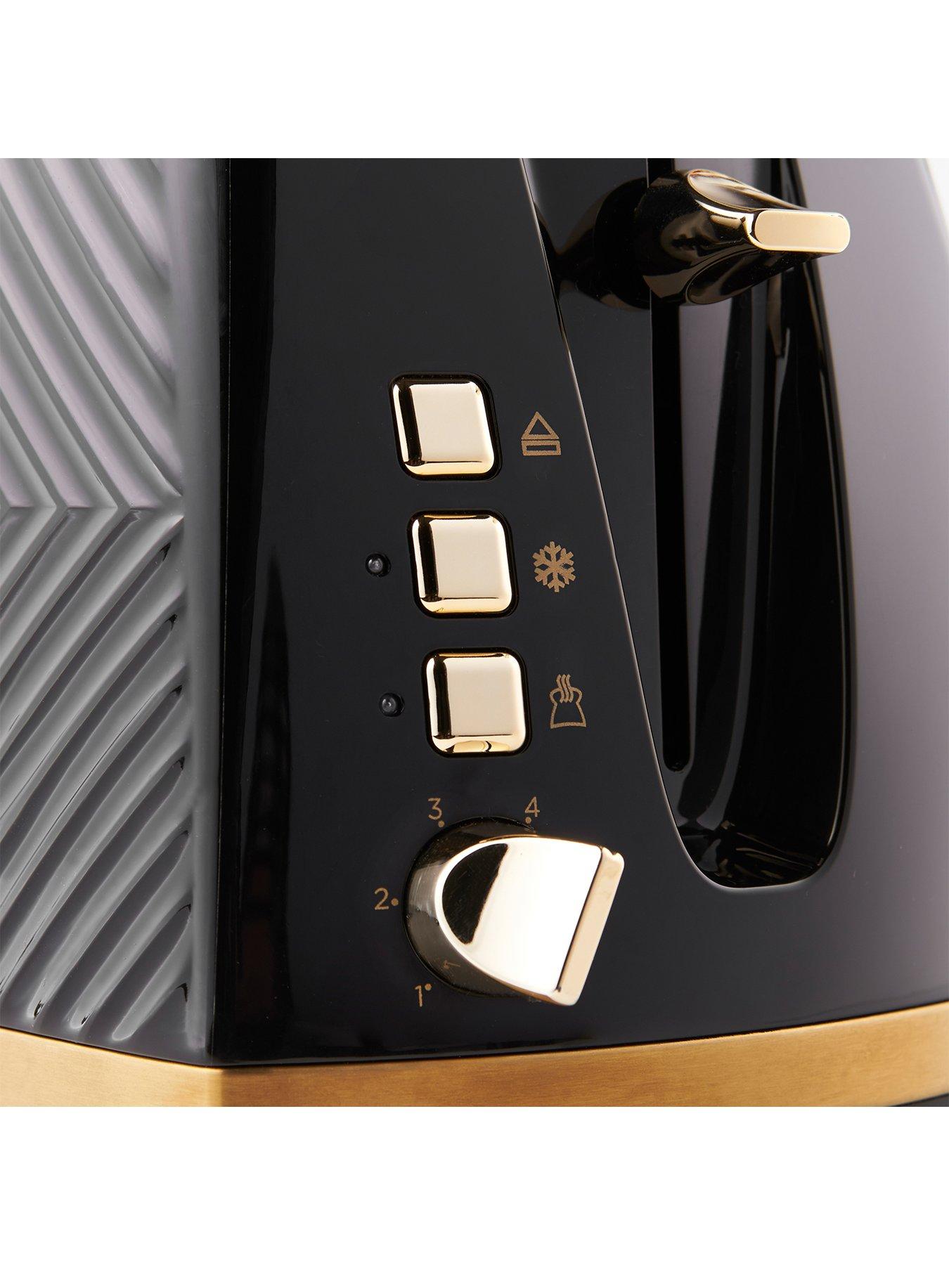 Russell Hobbs Groove Kettle Toaster Bundle Black Very