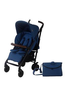 My Babiie Mb52 Dani Dyer Quilted Navy Melange Lightweight Stroller (With Newborn Insert, Changing Bag, And Leatherette)